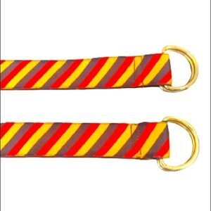 2 Brooks Brothers Adjustable Youth Belts, Classic Preppy Stripes, Large Medium